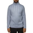 thumbnail image 1 of X RAY JEANS Mens Cable Knit Roll Neck Sweater, Blue, 3XL, 1 of 7