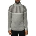thumbnail image 1 of X RAY JEANS Mens Ribbed Pattern Turtleneck Sweater, Ecru, XL, 1 of 5