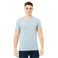 thumbnail image 1 of X RAY Men's Soft Stretch Cotton Short Sleeve Solid Color Slim Fit Slit V-Neck T-Shirt, Fashion Casual Tee for Men, Slate Blue, 1 of 6