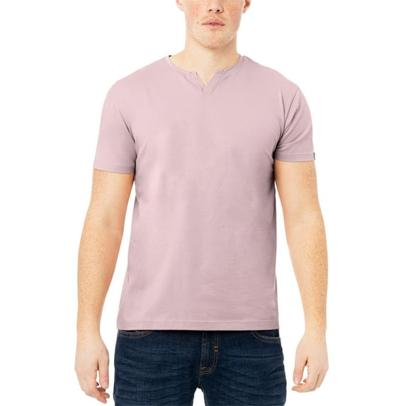 X RAY JEANS Mens Basic V-Notch Neck Short Sleeve T-Shirt, Dusty Lavender, S