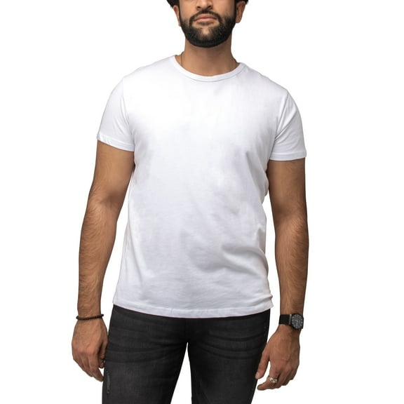 X RAY JEANS Mens Basic Crewneck Short Sleeve T-Shirt, White, S