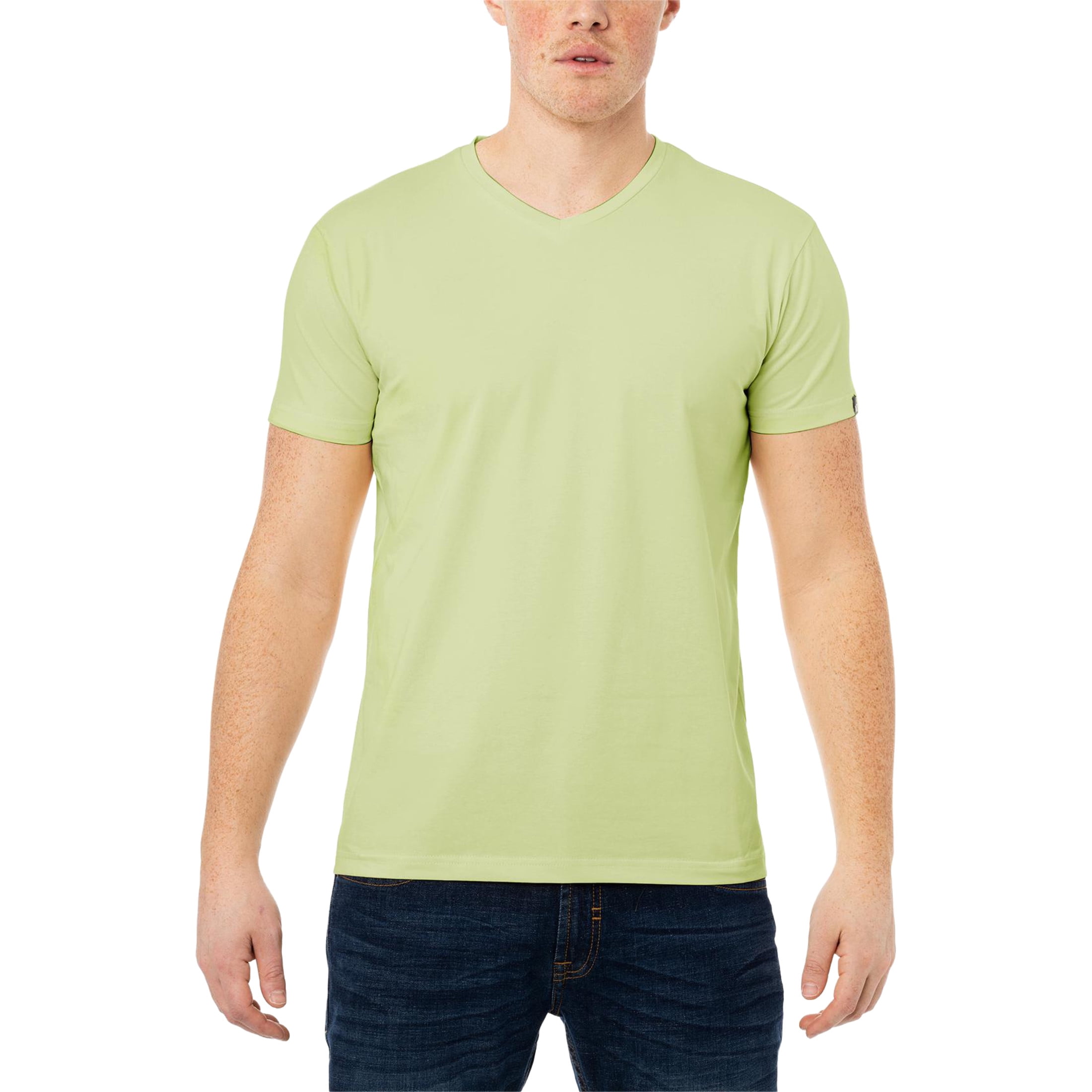 X RAY JEANS Mens Basic V-Neck Short Sleeve T-Shirt, Dusty Mint, S ...
