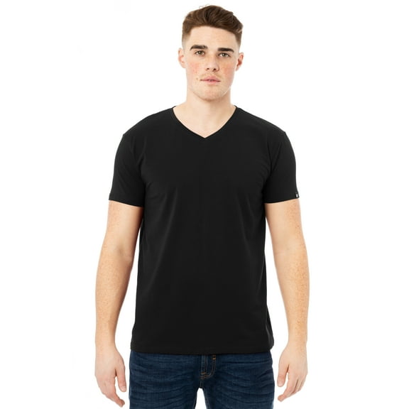 X RAY Men's Soft Stretch Cotton Solid Short Sleeve V-Neck Slim Fit T-Shirt, Fashion Casual Tee for Men