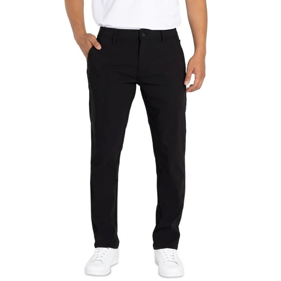 X RAY JEANS Mens Trouser Slit Patch Pocket Nylon Pants, Black, 34