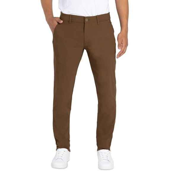 X RAY JEANS Mens Trouser Slit Patch Pocket Nylon Pants, Tobacco, 34