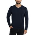 thumbnail image 1 of X RAY JEANS Mens Long Sleeve V-Neck T-Shirt, Navy, XL, 1 of 9
