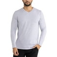 thumbnail image 1 of X RAY JEANS Mens Long Sleeve V-Neck T-Shirt, Cloud Grey, L, 1 of 9