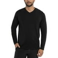 thumbnail image 1 of X RAY JEANS Mens Long Sleeve V-Neck T-Shirt, Black, 2XL, 1 of 9