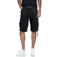 thumbnail image 1 of X RAY Mens Bermuda Cargo Shorts Camo & Solid Colors 12.5" Inseam Knee Length Classic Fit Multi Pocket, Black, 38, 1 of 9