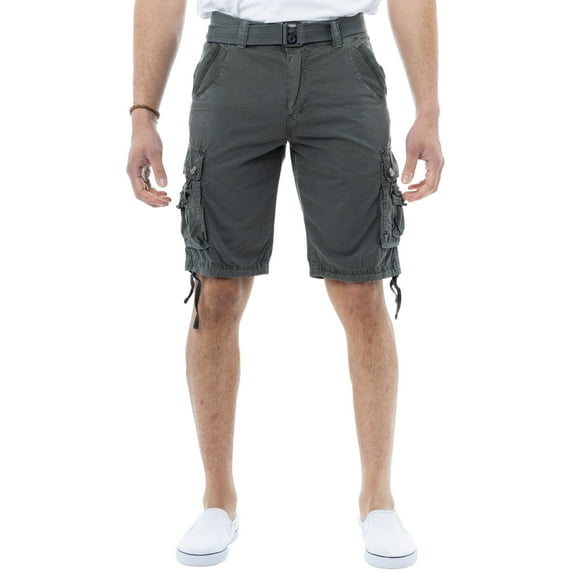 X RAY JEANS Men's 12.5" Inseam Cargo Shorts, Grey, 30