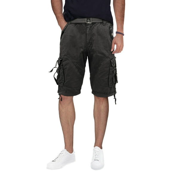 X RAY JEANS Men's 12.5" Inseam Cargo Shorts, Charcoal, 30
