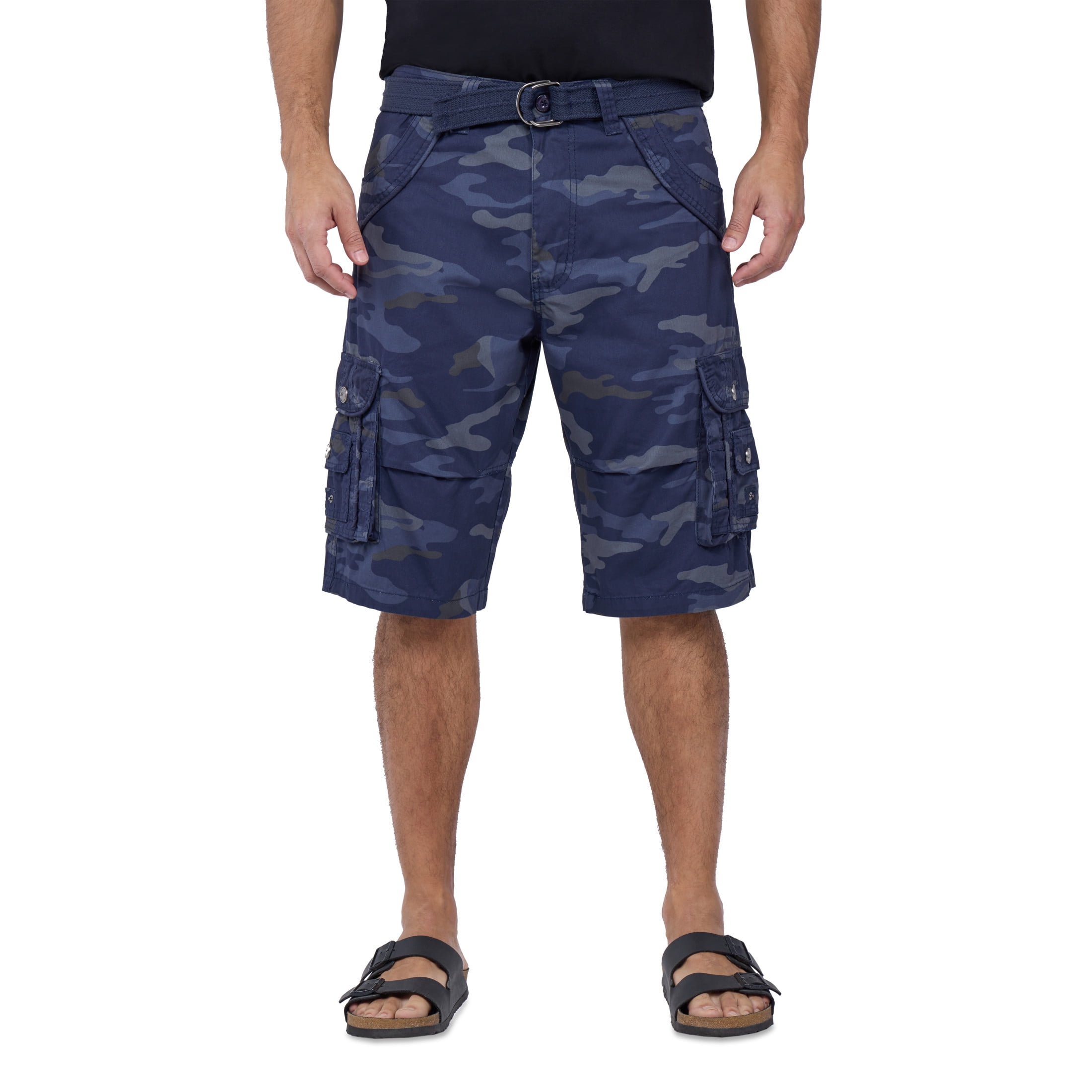 Camo Cargo Shorts Men X Ray Men's 12.5" Inseam Cargo Shorts In Navy Camo Size 40 Xray Cargo Shorts For Men-830111