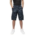 thumbnail image 1 of X RAY Mens Cargo Shorts Camo and Solid Colors 12.5" Inseam Knee Length Classic Fit Multi Pocket, Double Stitch Back Pocket - White Camo, 130, 1 of 8