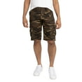 thumbnail image 1 of X RAY JEANS Men's Belted 12.5" Inseam Knee Length Cargo Shorts, Brown Camo, 32, 1 of 8