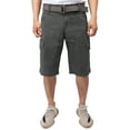 thumbnail image 1 of X RAY Mens Stretch Comfort Cargo Shorts 12.5" Inseam Knee Length Classic Fit Multi Pocket, With Belt - Light Grey, 36, 1 of 9