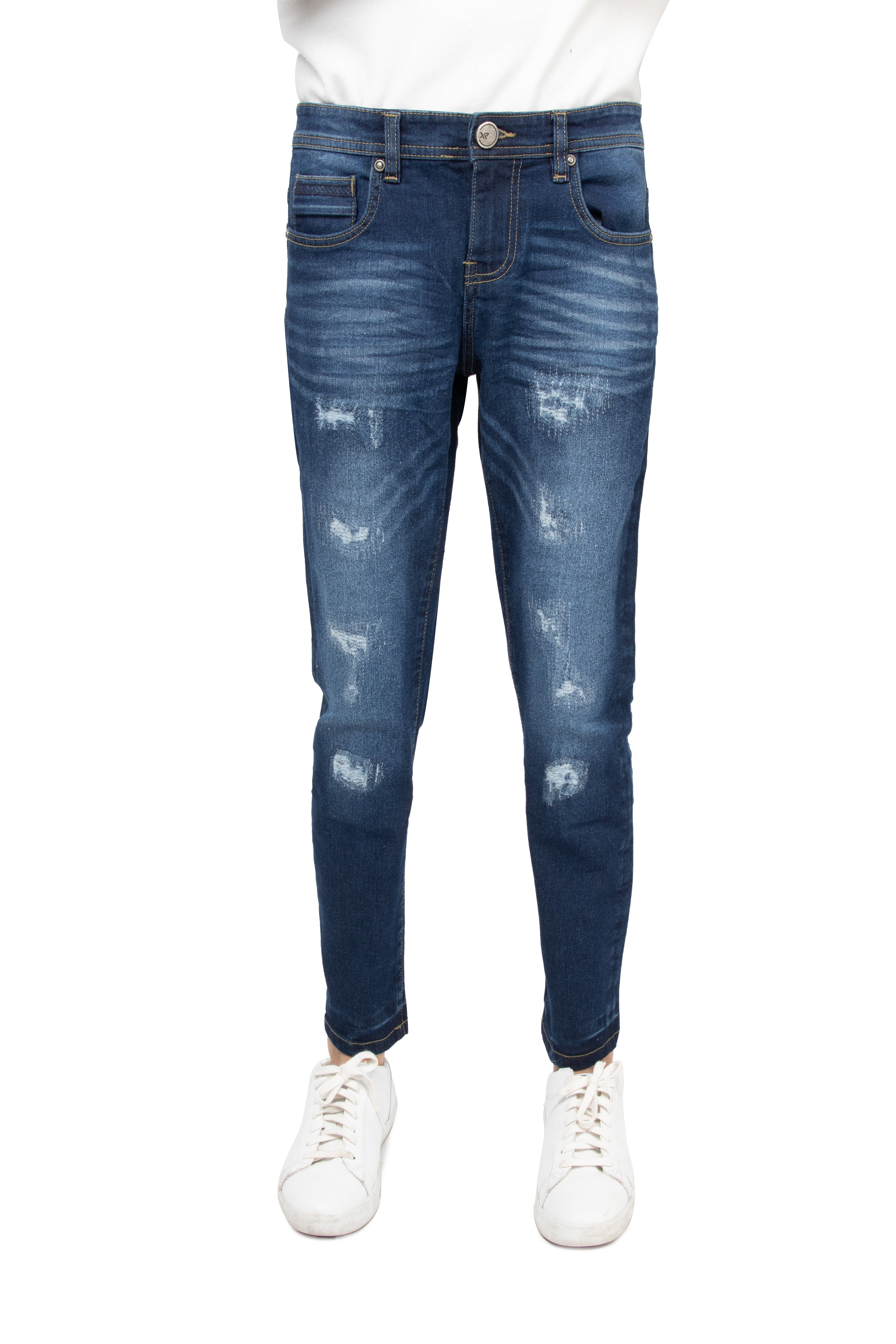 Mens Slim Fit Light Blue Knee Length Damage Jeans For Men With Ripped  Design And Hollow Out Detail Streetwear 230512 From Huan04, $29.2 |  DHgate.Com