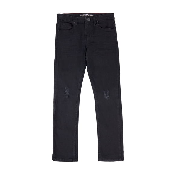 X RAY JEANS Boy's Super Flex Jeans, Jet Black, 20