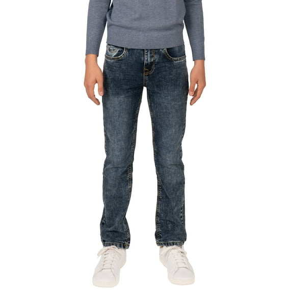 X RAY JEANS Boy's Super Flex Washed Jeans, Med Blue, 10
