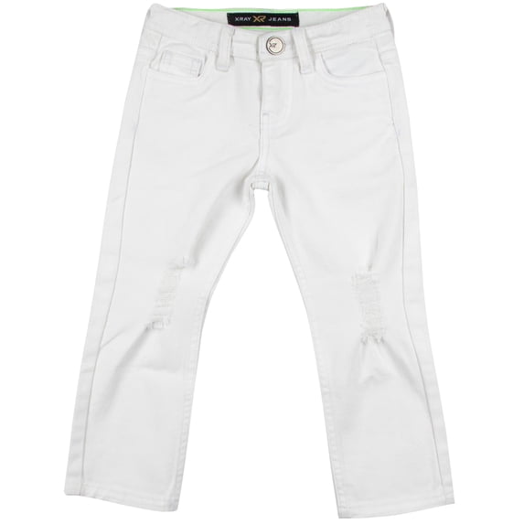 X RAY JEANS Toddler Boy's Super Flex Jeans, White, 4T