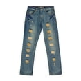 thumbnail image 1 of X RAY JEANS  Boy's Heavy Rips Repaired Jeans, Blue, 14, 1 of 7