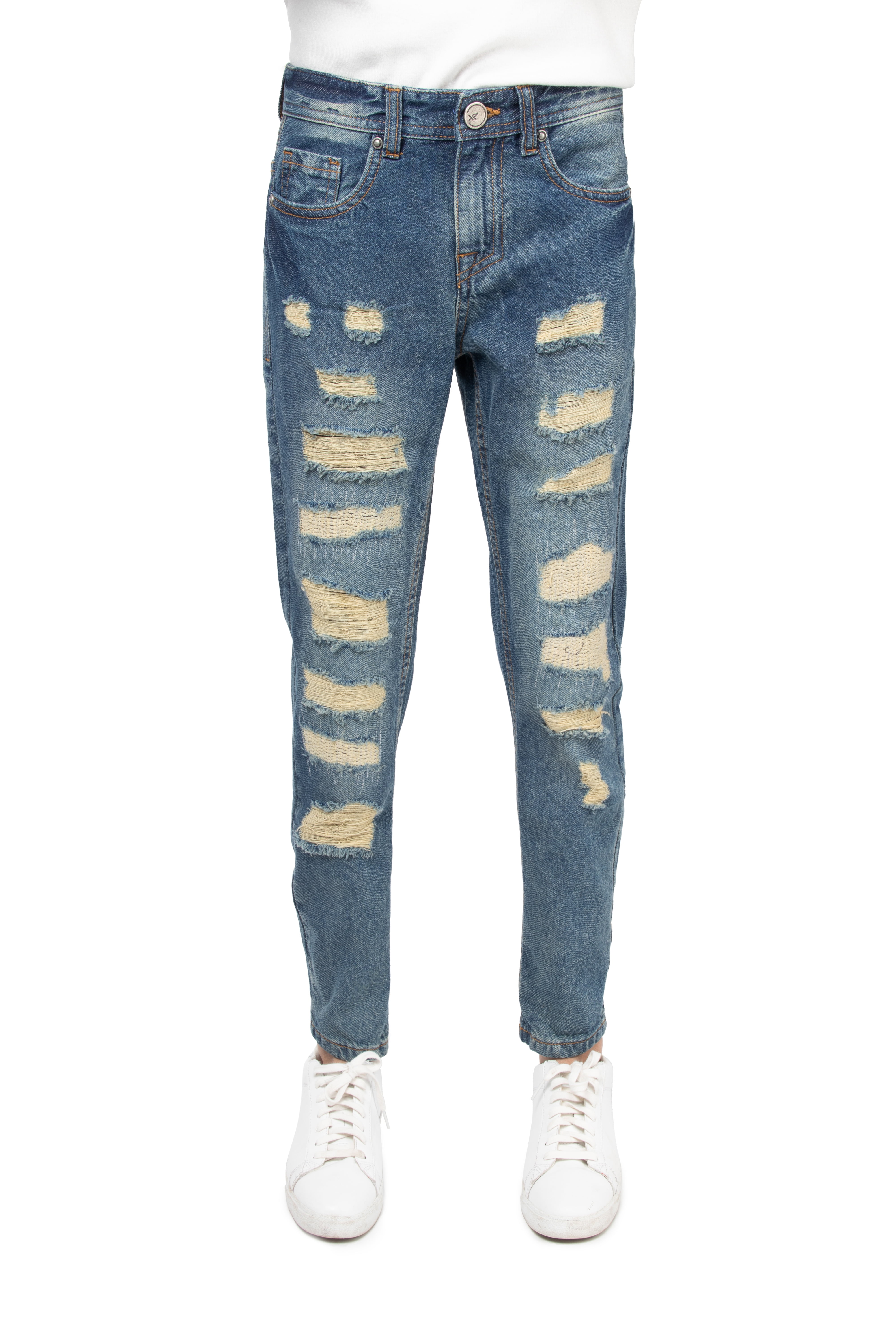 X RAY Skinny Ripped Jeans for Boys – Distressed Slim Fit Denim