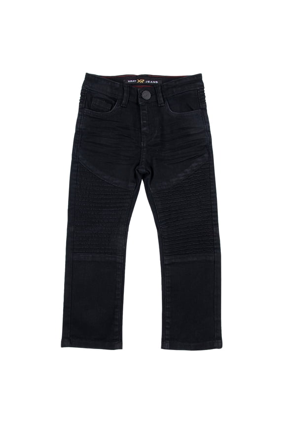 JEANS Toddler Boy's Super Flex Moto Jeans, Black, 3T