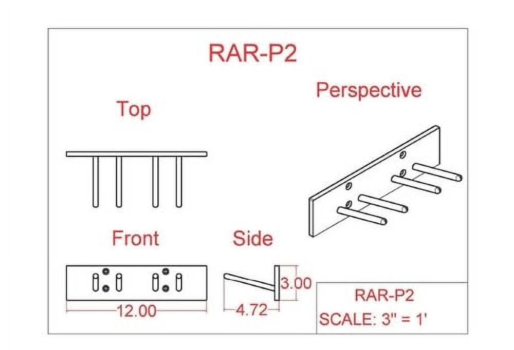 X-Ray Apron Rack (Wall Mount) - 4 Pegs, for 2 Lead Aprons - Walmart.com