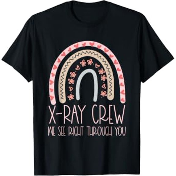 X-Ray Crew Radiology Team Rad Tech Week Bohemian Rainbow T-Shirt