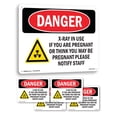 thumbnail image 1 of X-Ray In Use If You Are Pregnant OSHA Danger Aluminum Sign 10 Inch x 7 Inch - 5 Pack, 1 of 8