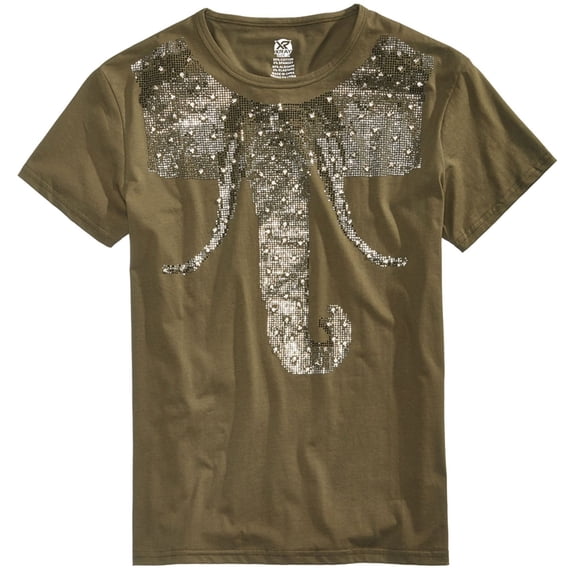 X-Ray Mens Embellished Graphic T-Shirt, Green, X-Large