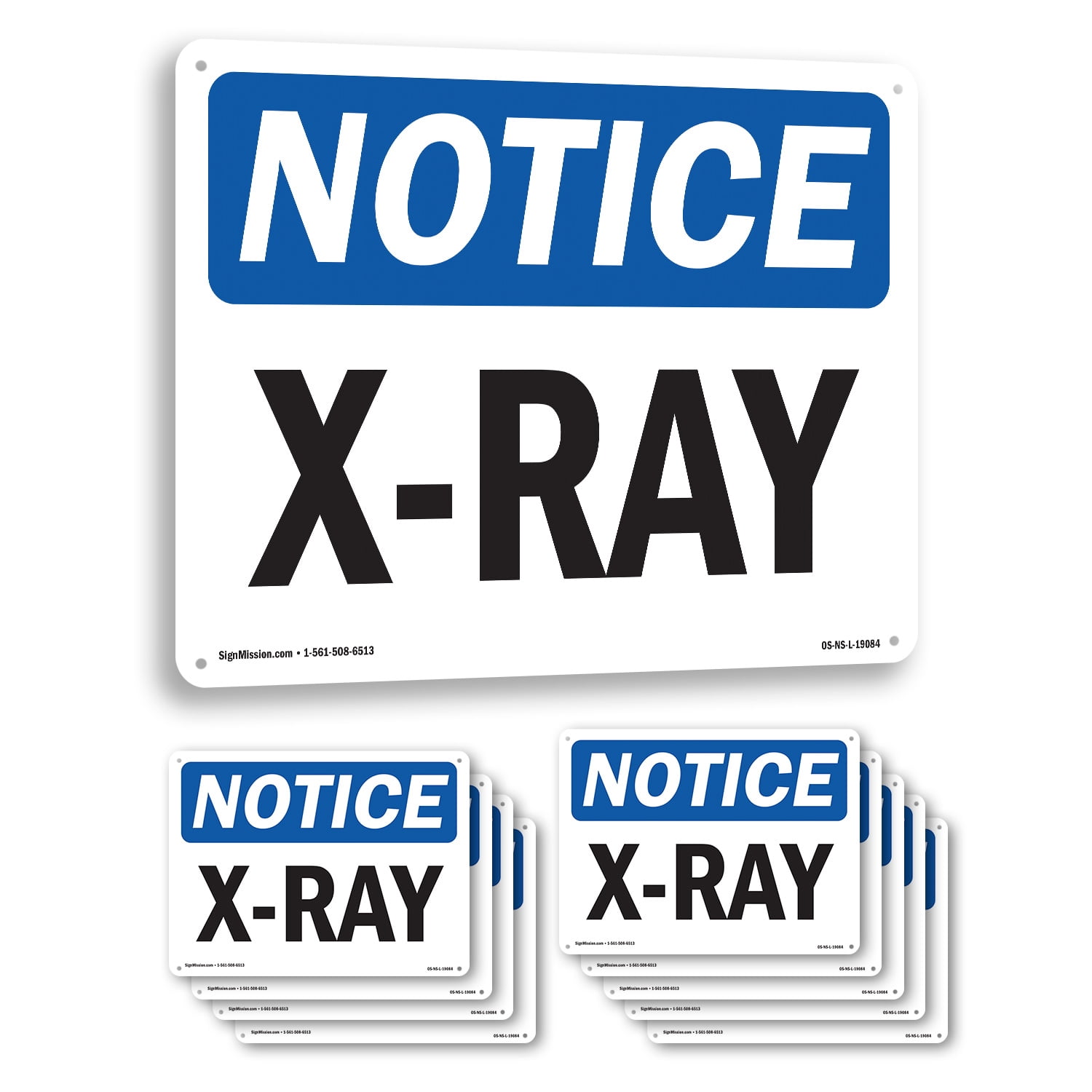 X-Ray OSHA Notice Rigid Plastic Sign 24 Inch x 18 Inch - 10 Pack ...