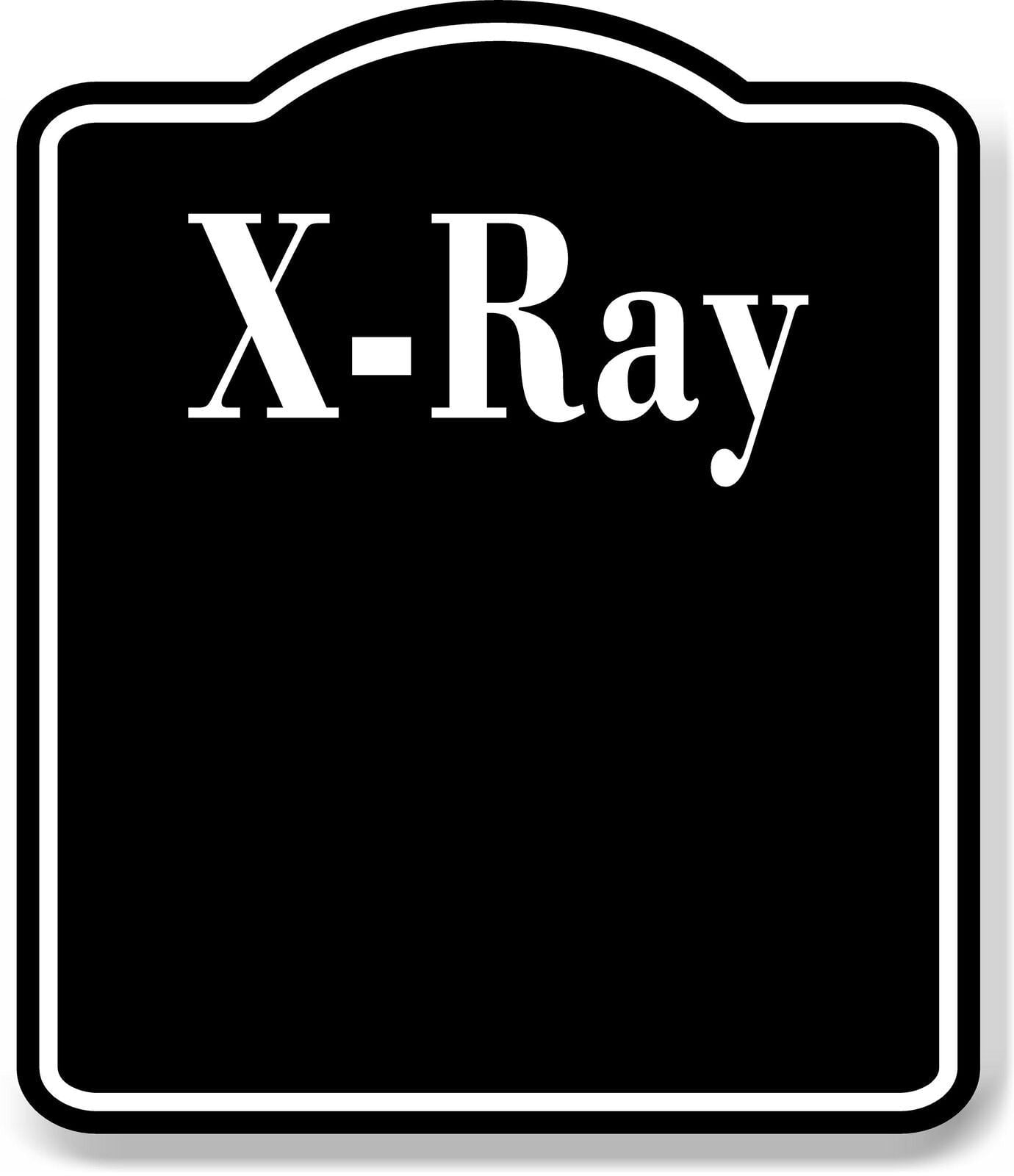 X Rey Sign X-Ray Room BLACK Aluminum Composite Sign, 8.5