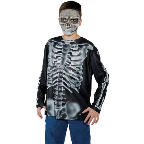 UNDERWRAPS Childrens X-Ray Skeleton Shirt - Halloween Costumes for Boys & Girls, Cosplay Dress Up for Children, Festival Outfits
