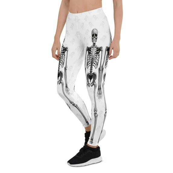 X-Ray Skeleton Print Leggings Size: M for Women | FIERCEPULSE