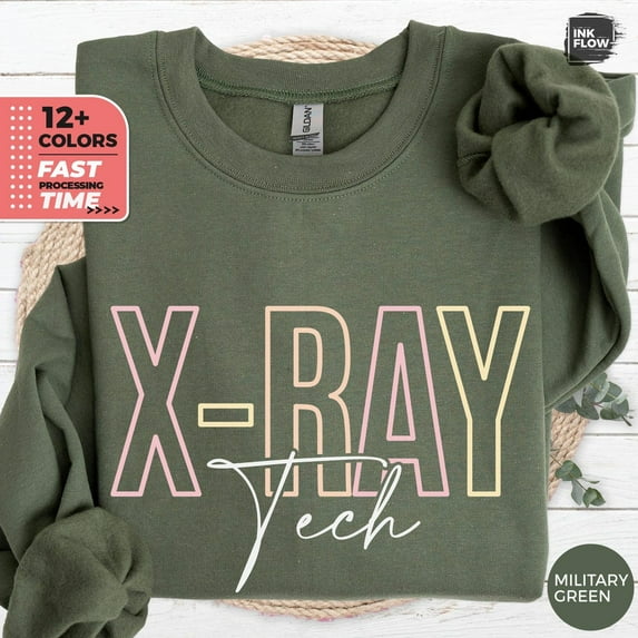 X-Ray Technician Sweatshirt, Colorful XRay Tech Hoodie, Rad Tech, Colorful Radiology Sweater, Radiologic Technologist Gift, Her TSHIRT All Size S-5XL
