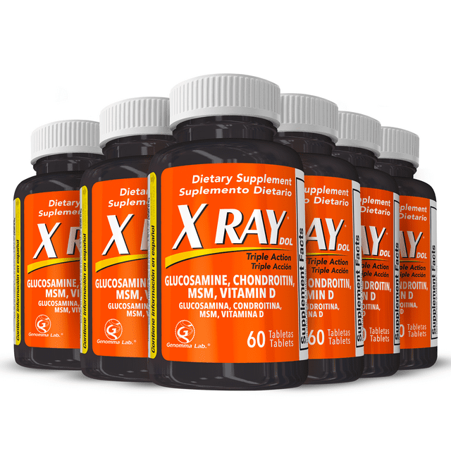 X Ray Triple Action Joint Health Supplement, Glucosamine Chondroitin, MSM, Vitamin D, 60 CT