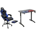 thumbnail interactive-video image 1 of X Rocker Apex Gaming Chair and X Rocker Turbo Desk Set, Blue, 1 of 5