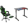 thumbnail image 1 of X Rocker Apex Gaming Chair and X Rocker Turbo Desk Set, Green, 1 of 4