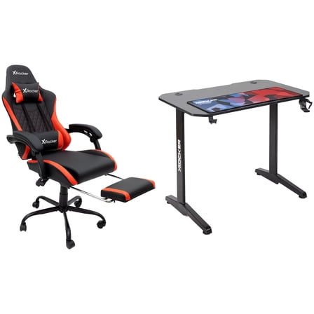 X Rocker Apex Gaming Chair and X Rocker Turbo Desk, Set