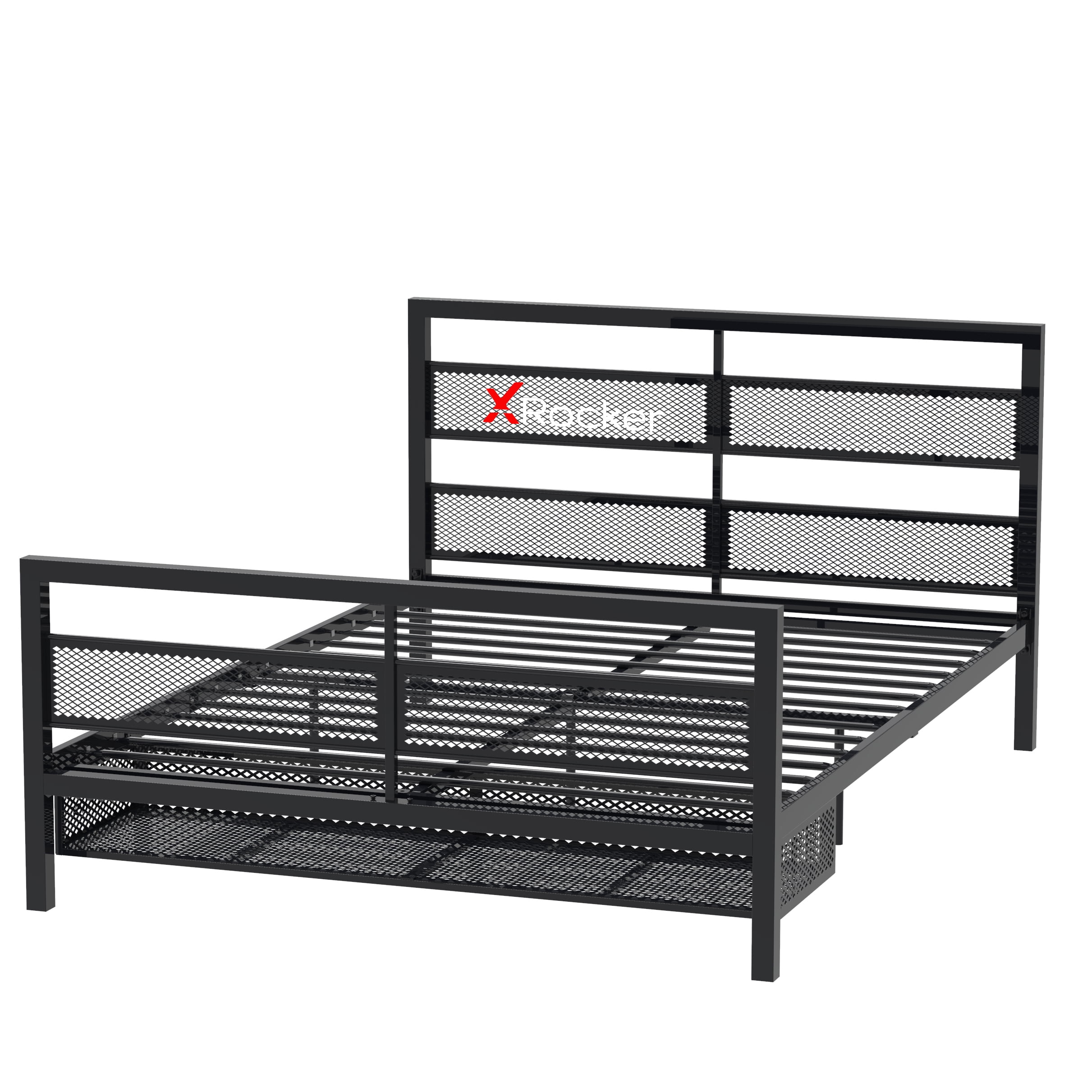 X Rocker Basecamp Modern Steel Frame Full Video Gaming Bed