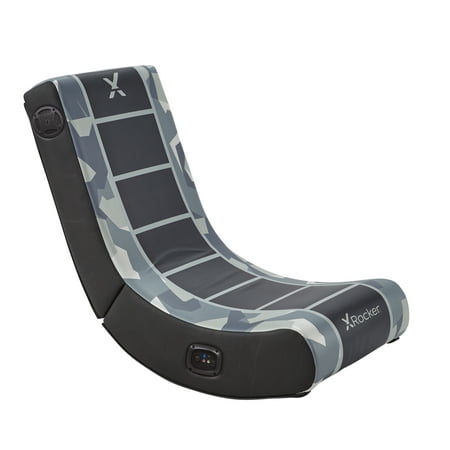 X Rocker - Camo Retreat 2.0 Bluetooth Floor Rocker Gaming Chair - Gray Camo