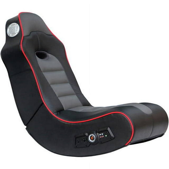 X Rocker Ergonomic & Bluetooth Swivel Gaming Chair, Black and Red
