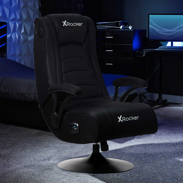 X Rocker Ergonomic & Bluetooth Swivel Gaming Chair, Black