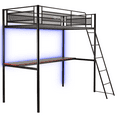 thumbnail image 1 of X Rocker HQ Twin Gaming Bunk Bed with Built-In Shelving and LED Lighting, Black, 1 of 10