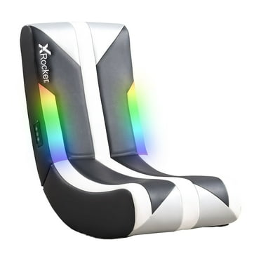 X Rocker Navigator Floor Rocker Gaming Chair with RGB Lighting, Black