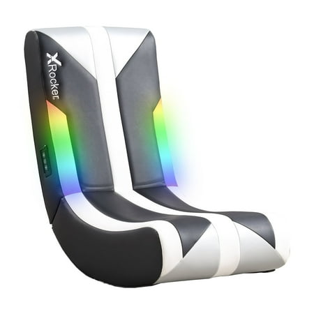 X Rocker Navigator Floor Rocker Gaming Chair with RGB Lighting, Black