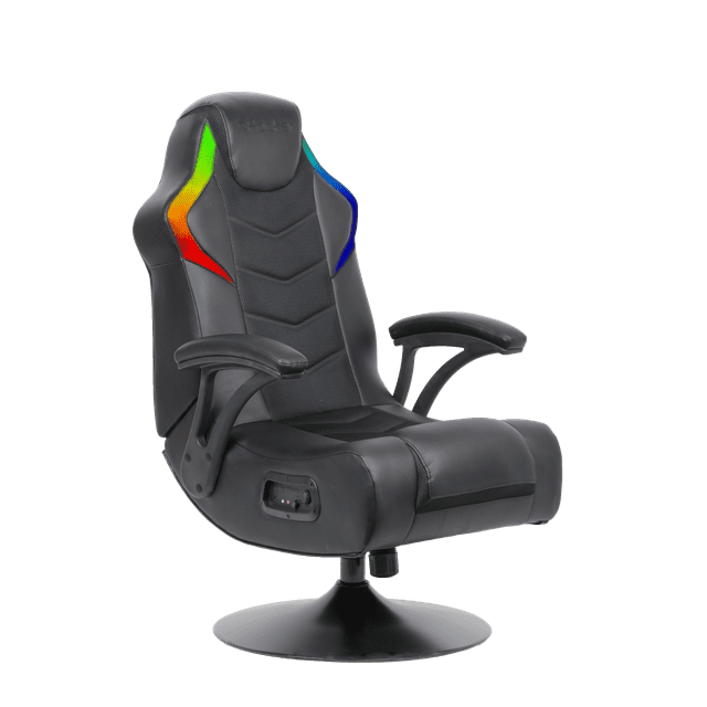 X Rocker Nemesis RGB Audio Gaming Pedestal Console Chair, Black, 32.7 x 25.8 x 40.2