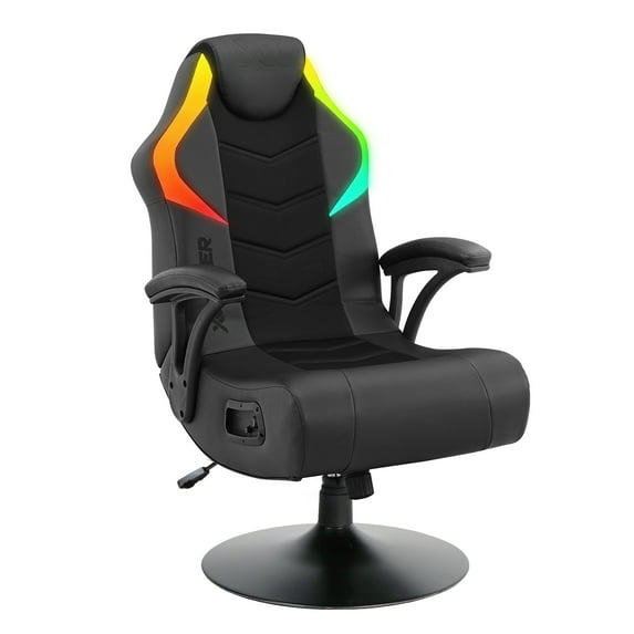 X Rocker Nemesis RGB Pedestal Gaming Chair, Black