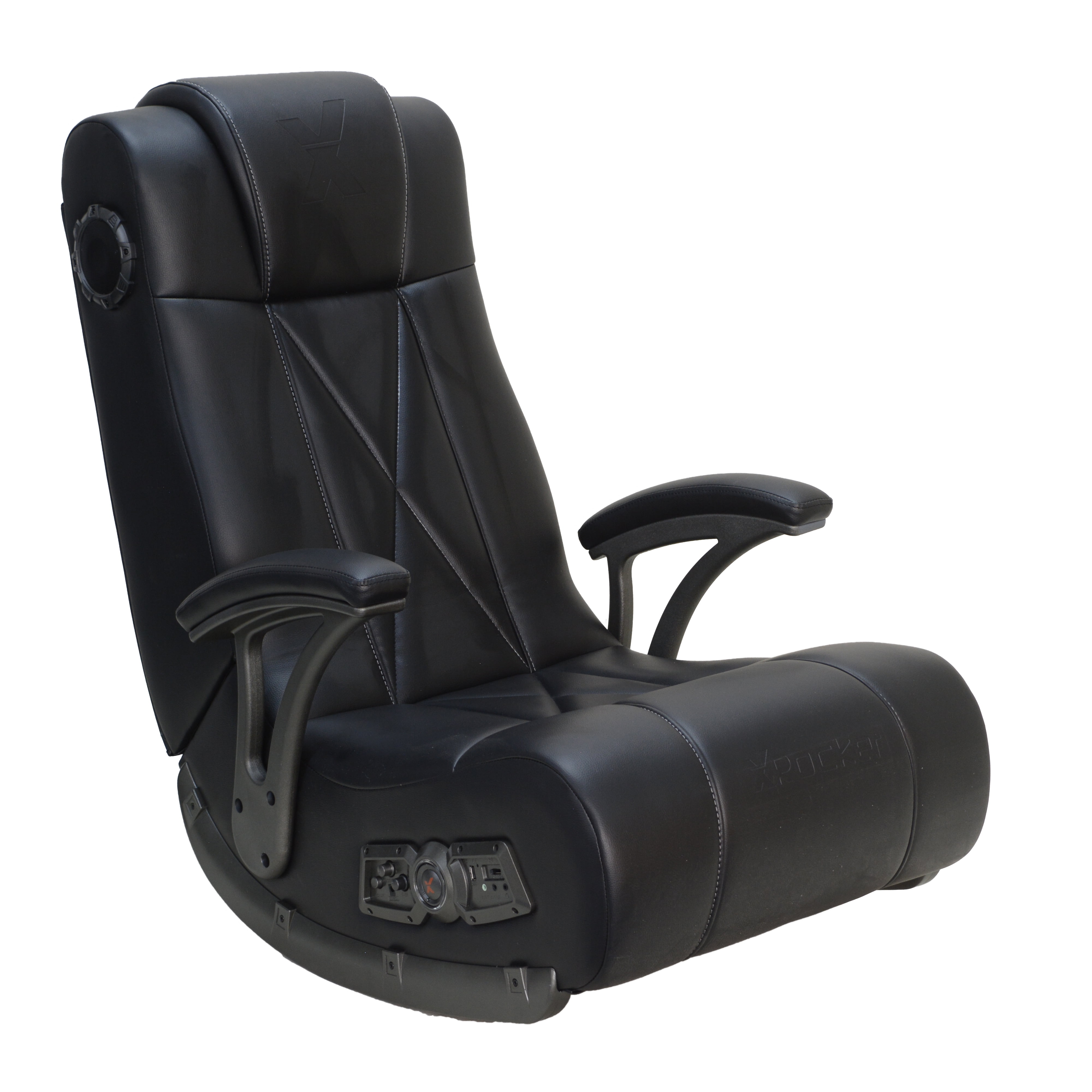  X Rocker SE II Leather Lounging Video Gaming Floor Chair, with  Wireless Audio Transmission, 2 Speakers, Subwoofer, Armrest, Foldable,  5143601, 22.64 x 33 x 35,  Exclusive, Black : Home & Kitchen