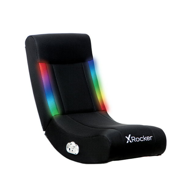 X Rocker Solo RGB Audio Floor Rocker Gaming Chair, Black Mesh 29.33 in x 14.96 in x 24.21 in